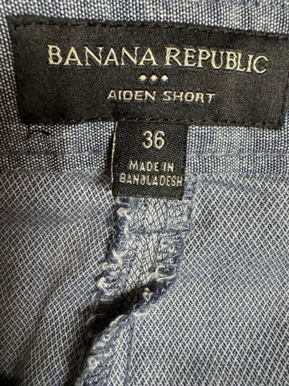 Banana Republic Aiden Shorts Mens 36 Blue Chino Stretch 9” Inseam